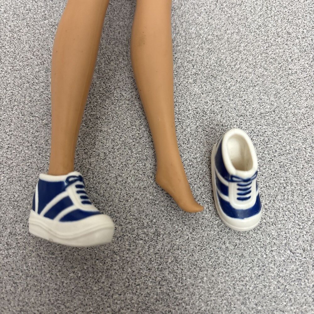 Barbie Doll Blue Sneakers For Pointed Feet Dolls EUC